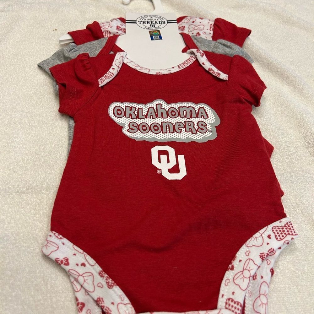 Rivalry Threads Red Oklahoma Sooners Kids One Piece